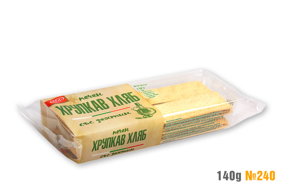 Crispy bread with olive oil and white flour 1