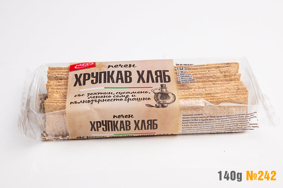 Хрупкав хляб от пълнозърнесто брашно, зехтин и семена 1