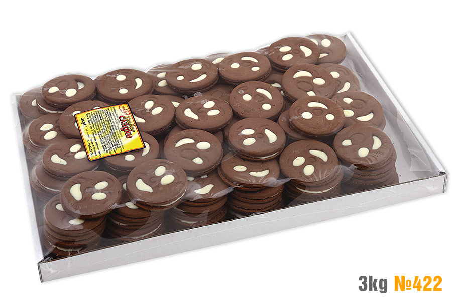 Dark smiley face sandwich cookies 2